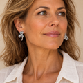Solid sterling silver unique unmatched earrings