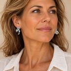 Solid sterling silver unique unmatched earrings