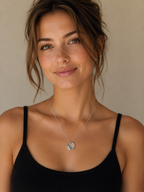 Button Friendship Pendant in Sterling Silver