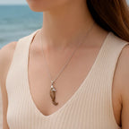 Sea Horse In Sterling Silver & 9ct Gold Necklace
