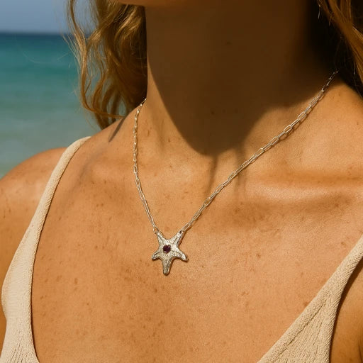 My Soul Connects With The Ocean Sterling Silver Necklace