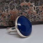 Chalcedony set in Sterling silver Size M1/2