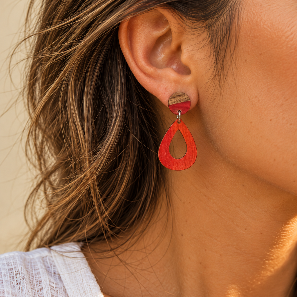 Handmade Lightweight Aluminium Earrings|Anstruza