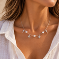 Repurposed vintage silver & gemstone necklace