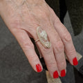 Handmade Statement Ring with Dendritic Agate set in sterling silver