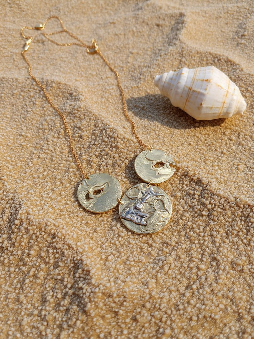 Distressed Brass Necklace