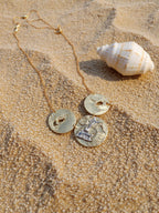 Distressed Brass Necklace