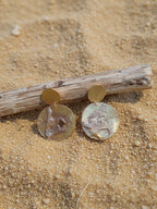 Distressed Treated Brass Earrings