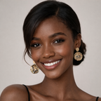 Distressed Treated Brass Earrings