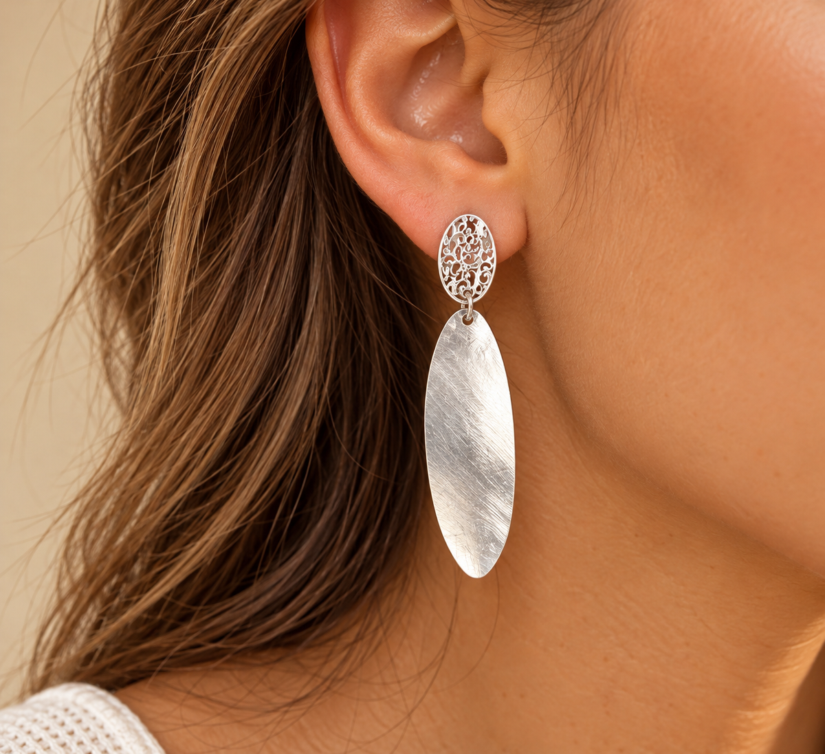 Handmade Lightweight Aluminium Earrings|Anstruza (Copy)