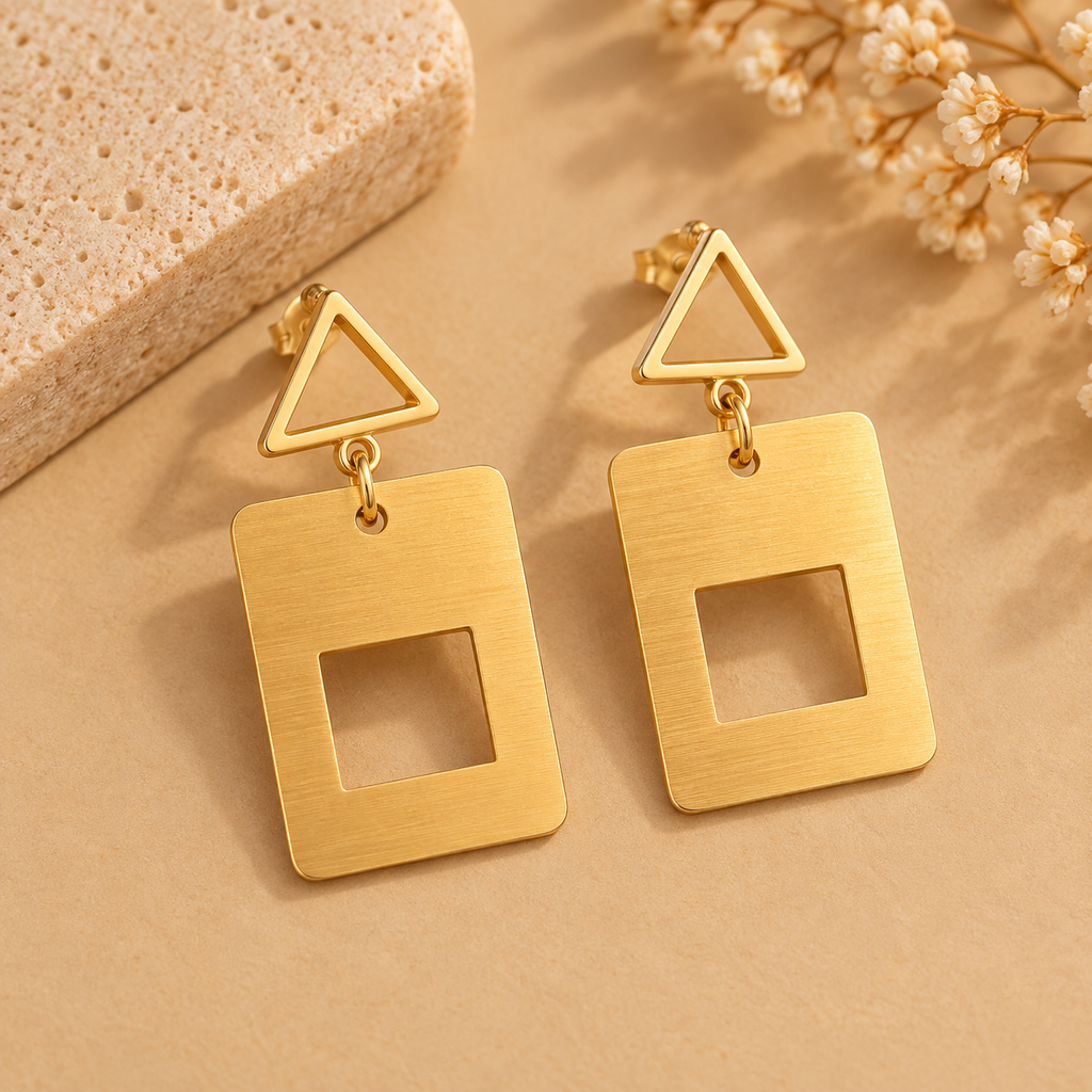 Handmade Lightweight Aluminium Earrings|Anstruza (Copy)