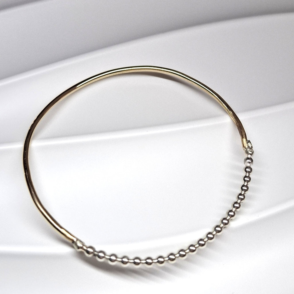 9ct Gold Filled & Sterling Silver Bangle