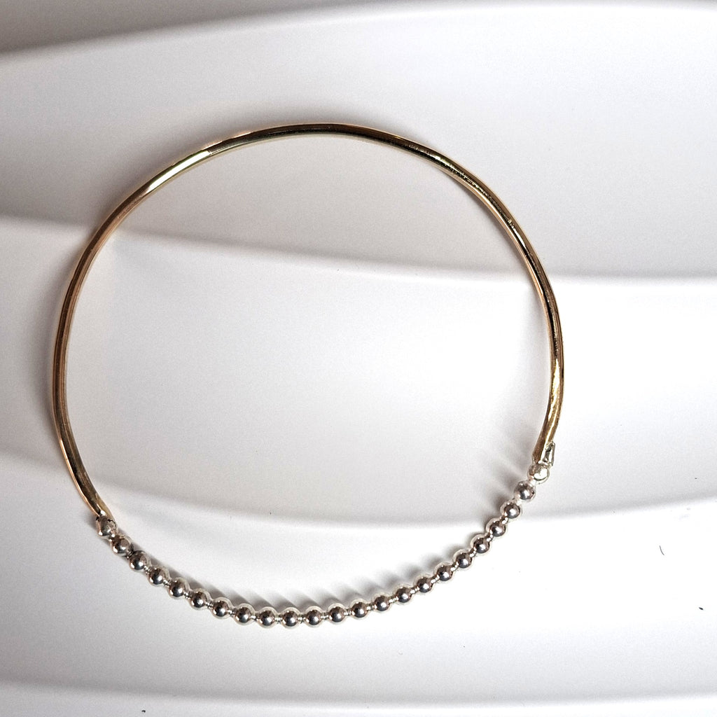 9ct Gold Filled & Sterling Silver Bangle