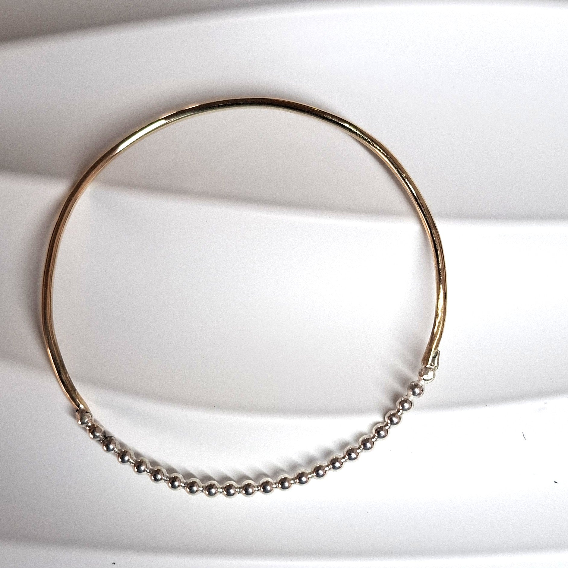 9ct Gold Filled & Sterling Silver Bangle