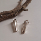 Tubular Sterling Silver Earrings