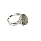 Oval Labradorite set in silver FREE SIZE