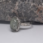 Oval Labradorite set in silver FREE SIZE