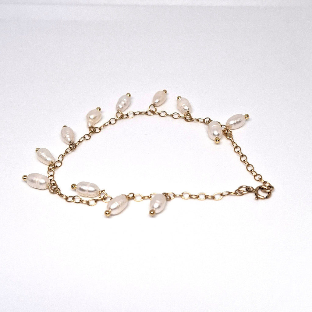 Pearls On Stainless Steel Bracelet