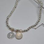 Personalised Birthstone & Initial Bracelet in Sterling Silver