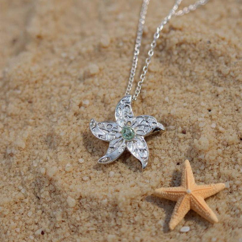 Starfish In Silver With Amethyst