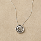 Button Friendship Pendant in Sterling Silver