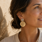 Sterling silver & Brass statement earrings