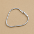 Thick sterling silver snake bracelet
