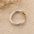 Sterling silver and 9ct gold filled ring