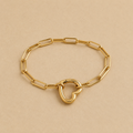 Stainless steel bracelet with a heart clasp
