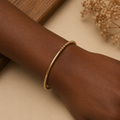 Handmade unique Sterling silver bangle with 9ct gold filled silver